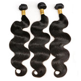 3 Natural Black Body Wave Bundles Package